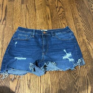 Lightly distressed shorts